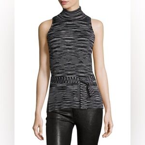 M MISSONI Space-Dye Sleeveless Mock-Neck Top - NEW